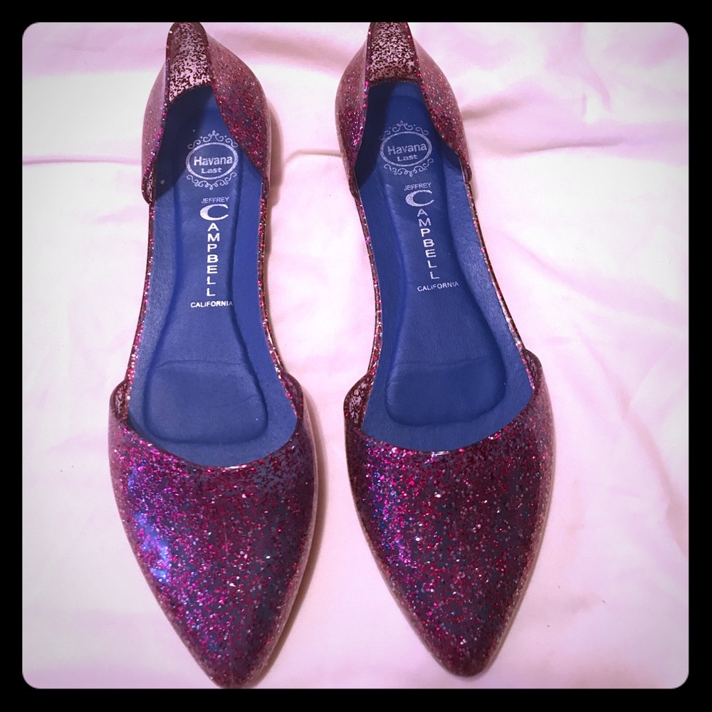 beautiful pair of Jeffrey Campbell sparkly flats